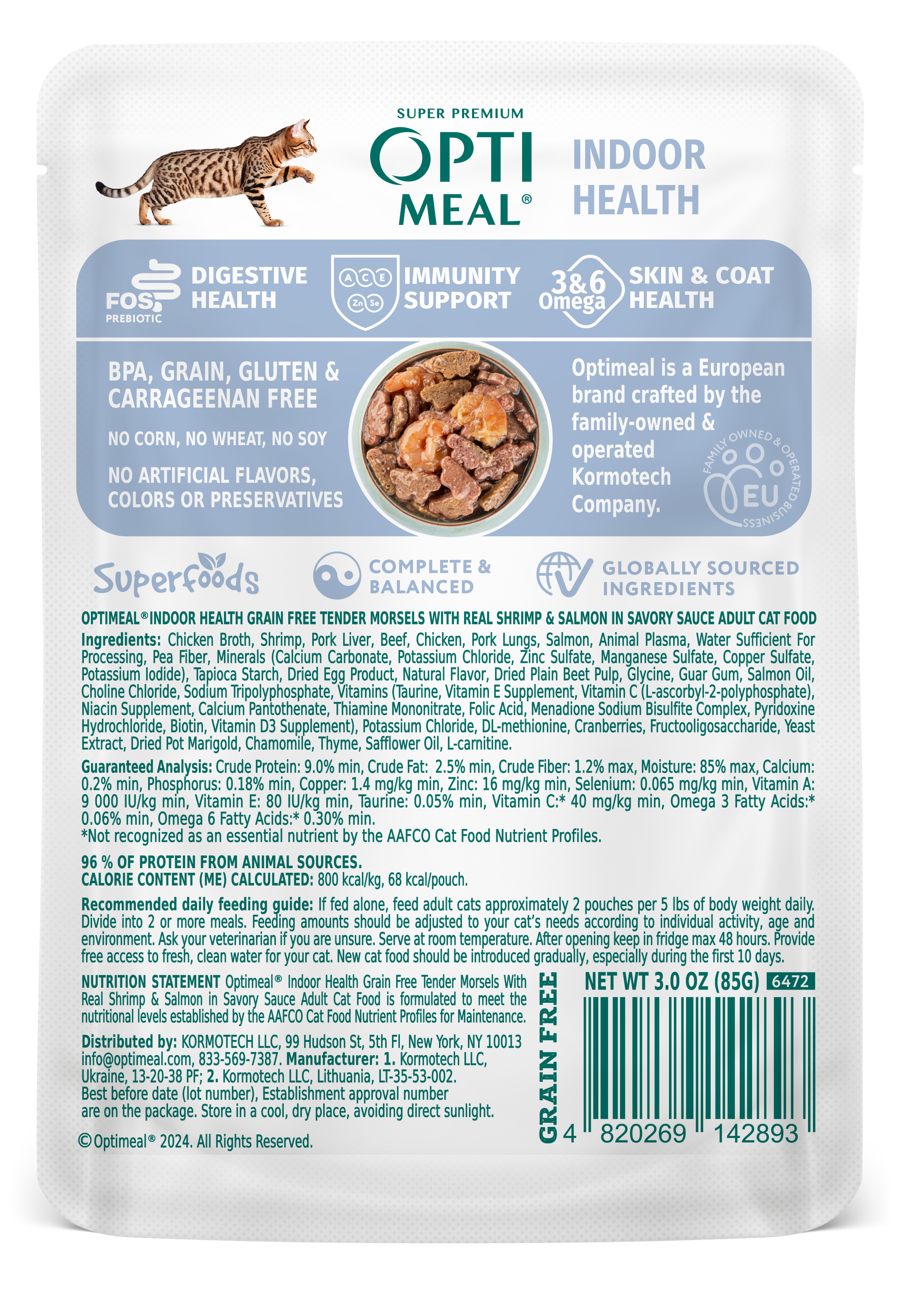 Opti Meal Healthy Meals For Cats OPTIMEAL Adult Cats With Cod Fish