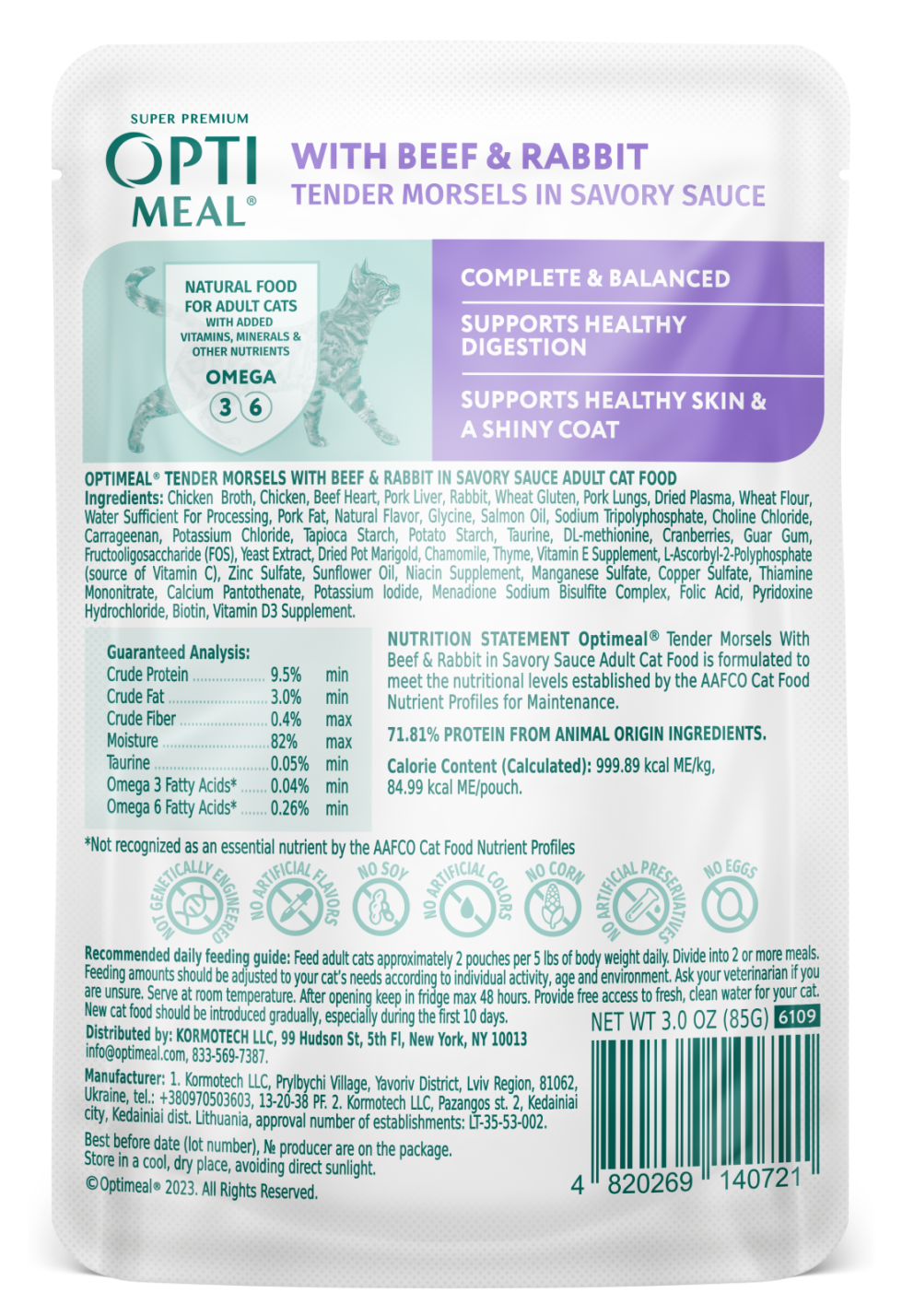 Aafco cat food outlet nutrient profiles