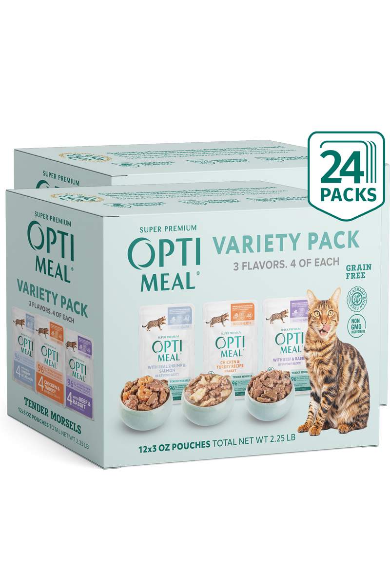 (24) Optimeal® Grain Free Variety Pack Tender Morsels for Adult Cats - Image 1