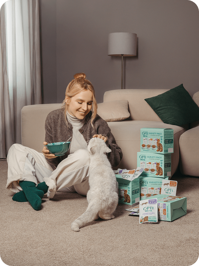 Optimeal® Indoor Health With Real Shrimp & Salmon Grain Free Tender Morsels In Savory Sauce Adult Cat Food