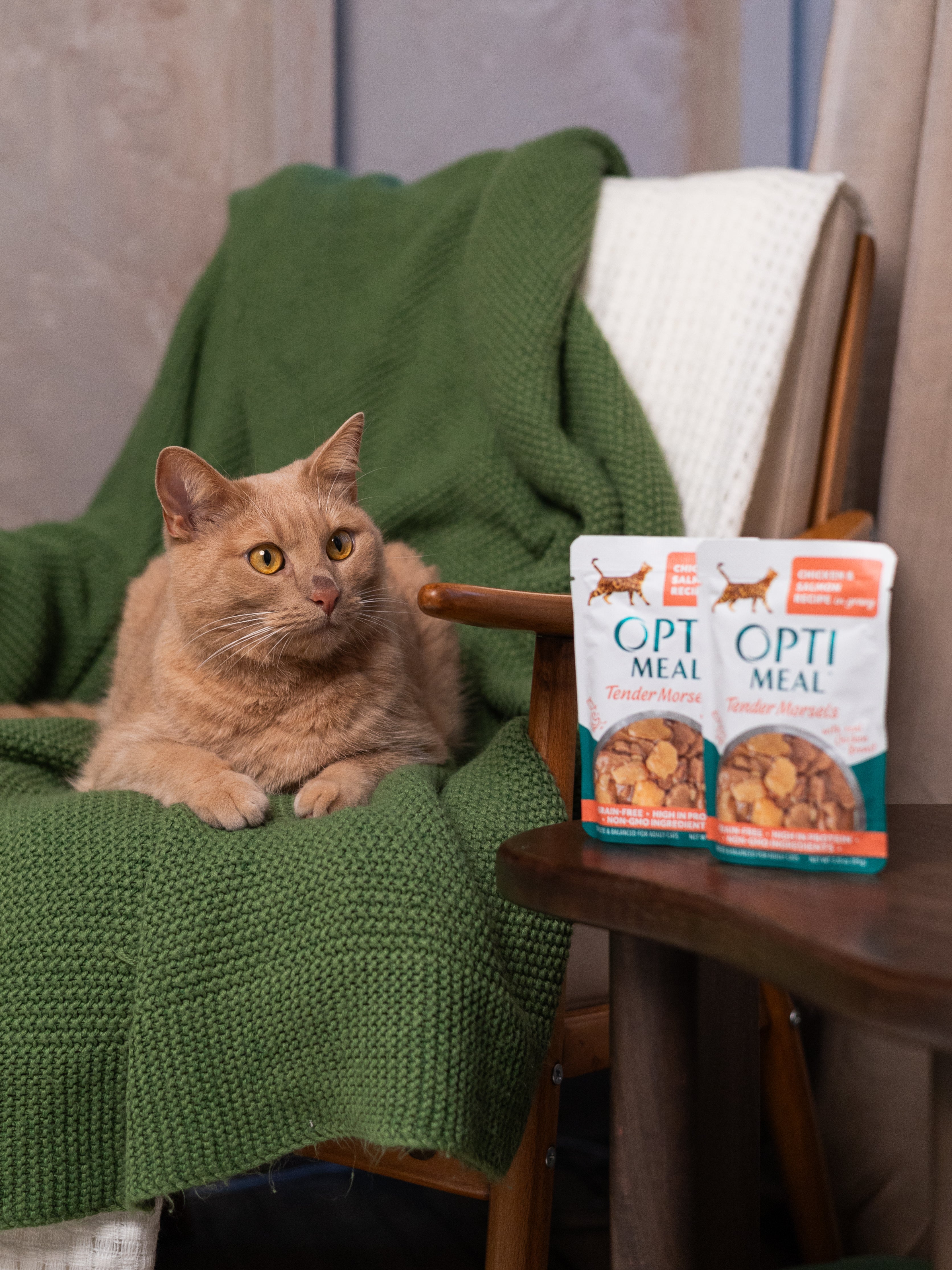 (24)OPTIMEAL® Grain Free Tender Morsels Chicken & Salmon Recipe with Real Chicken Breast in Gravy Adult Cat Food