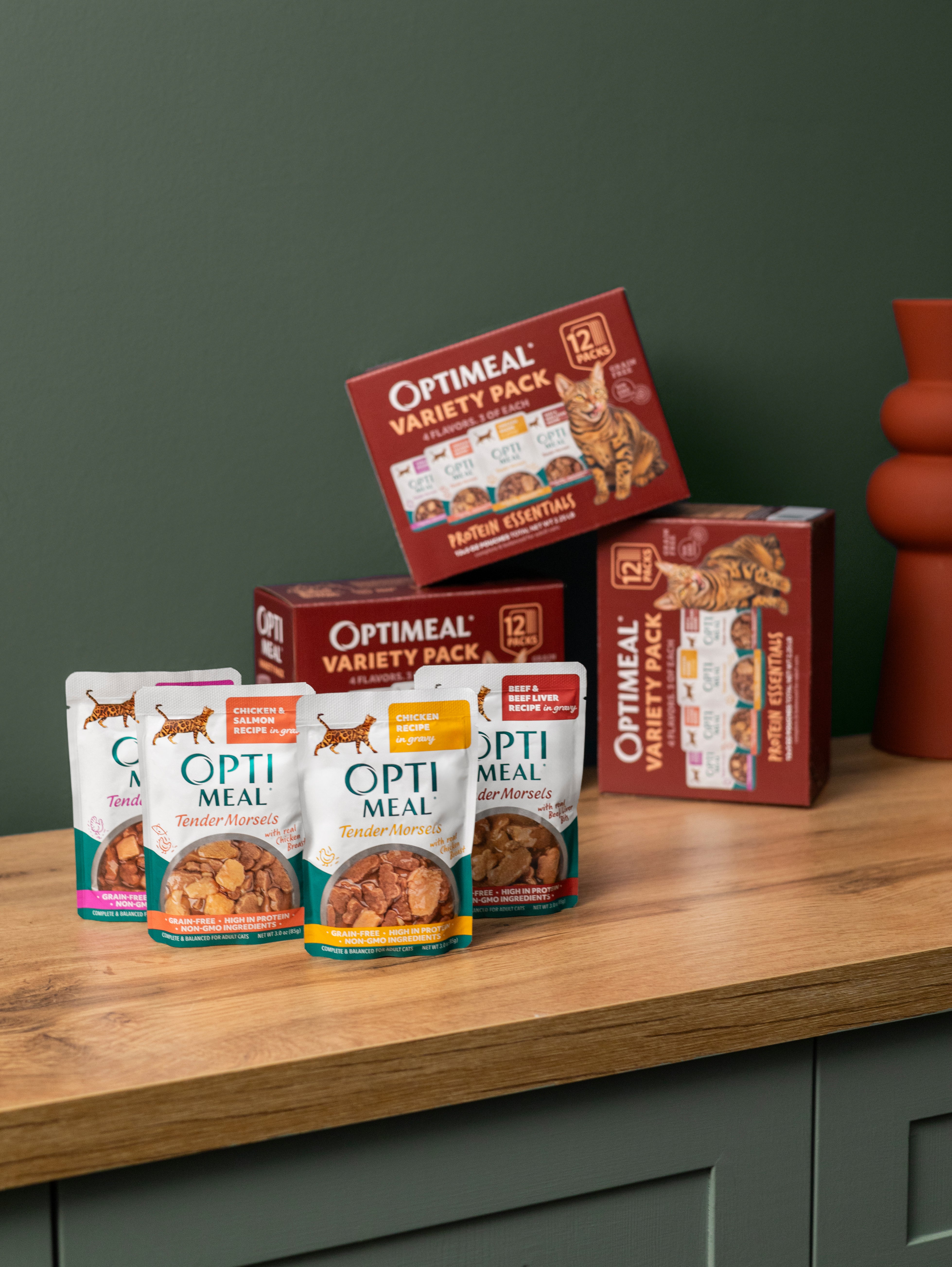 (24) Protein Essential Variety Pack - Chicken, Turkey & Beef  Wet Cat Food