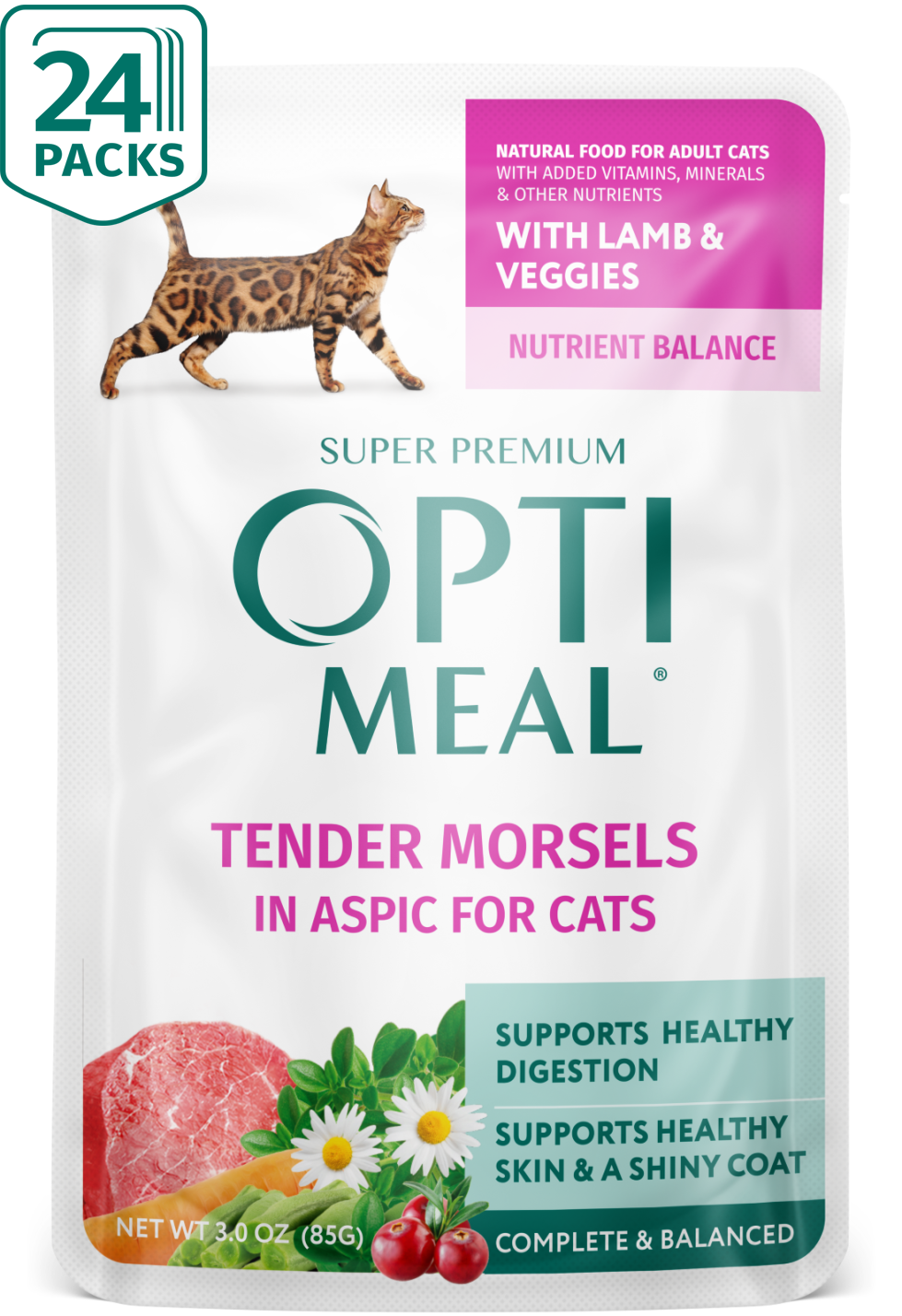 (24) Optimeal® Tender Morsels With Lamb & Veggies In Aspic for Adult Cats