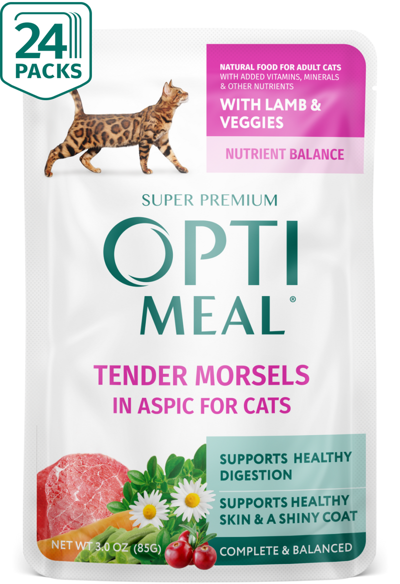 (24) Optimeal® Tender Morsels With Lamb & Veggies In Aspic for Adult Cats - Image 1