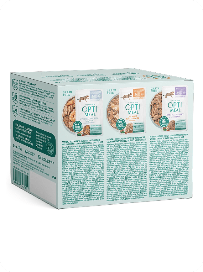 (24) Optimeal® Grain Free Variety Pack Tender Morsels for Adult Cats