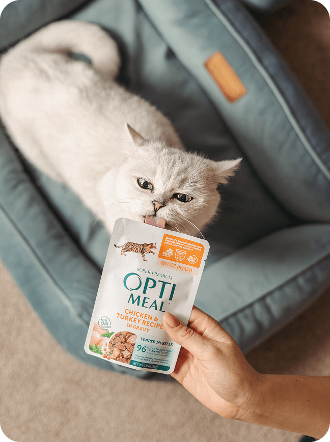 Optimeal® Indoor Health Chicken & Turkey Recipe Grain Free Tender Morsels In Gravy Adult Cat