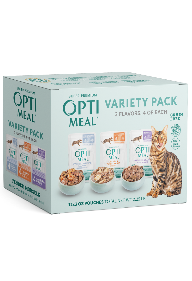 Optimeal® Grain Free Variety Pack Tender Morsels for Adult Cats - Image 1